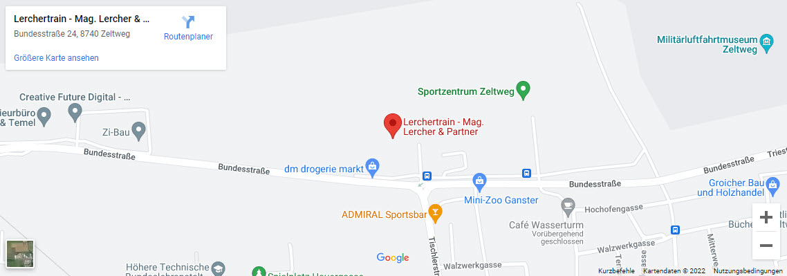 Neues Fenster: Lerchertrain auf Google Maps